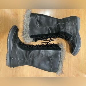 Sorel Cate the Great waterproof leather boots Sz 9/10/41.33 EUC NL1642